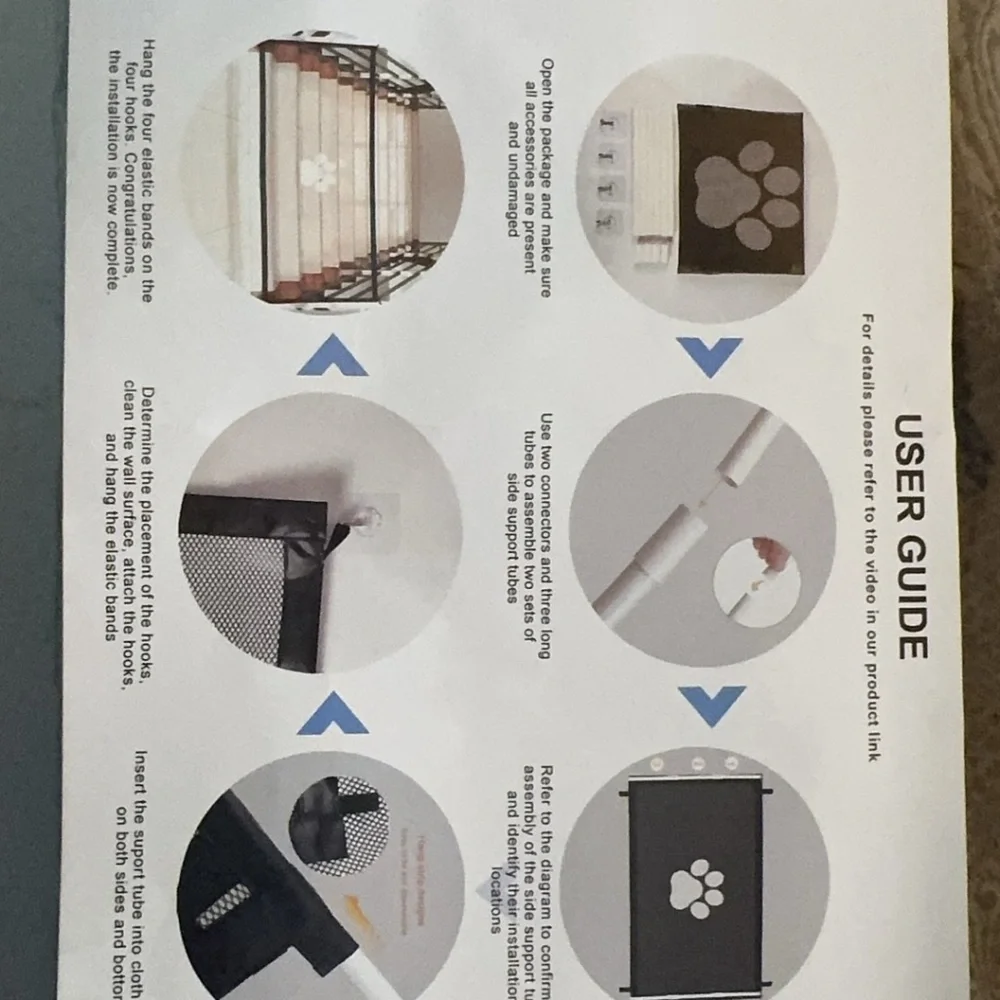 Portable Mesh Gate for Pets - 70*32 inch